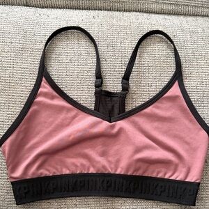 PINK Victoria's Secret Mauve and Black Sports Bra